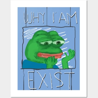 sad pepe meme Posters and Art